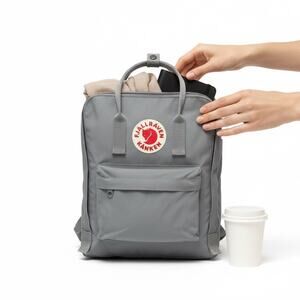 Fjallraven Kanken Classic Backpack Medium Gray Everyday Outdoor Adjustable